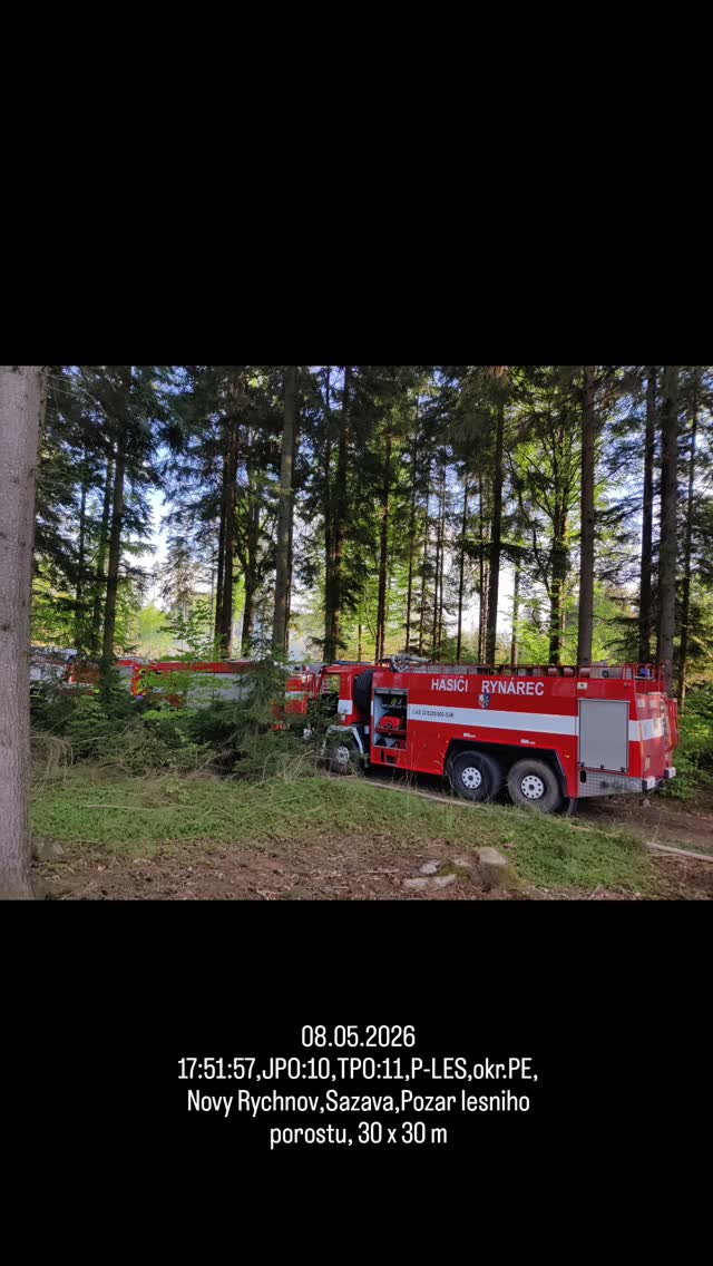 🚨 Výjezd jednotky č. 5/2026🚨
08.05.2026 17:51:57,JPO:10,TPO:11,P-LES,okr.PE,Novy Rychnov,Sazava,Pozar lesniho porostu, 30 x 30 m
#jsdhrynarec #hasici #firesport #firefighting #firetruck